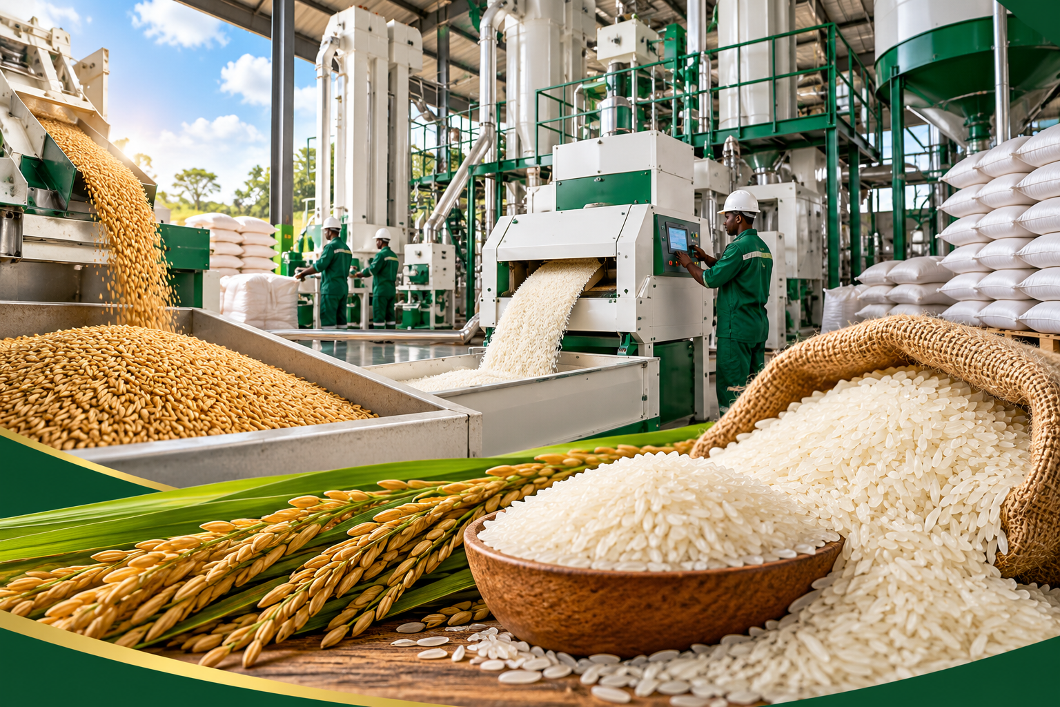 Rice milling and agricultural processing at Annour Agro Ventures